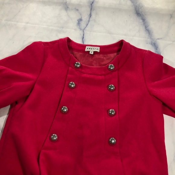 ARRTCO Retro Pink Thick Silver Button Dress - Picture 4 of 8